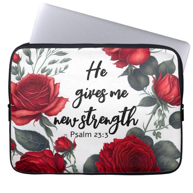 Han Ge mig ny styrka Laptop Fodral (Framsidan)