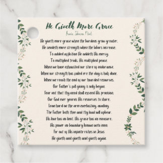 Han ger fler favorittaggar för Grace Gåvor Etiketter