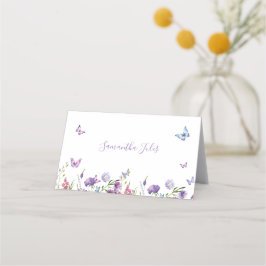 Han ger mig fjärilar i magen Bröllopsfest med blom Placeringskort