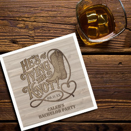 Han Gifter sig Cowboy Western Bachelor Party Pappersservett