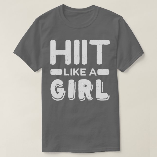 Han gillar en tjej l Tabata Fitness-träningsgym T Shirt (Design framsida)