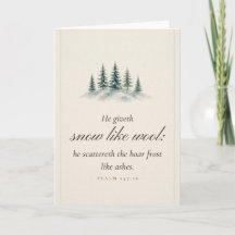 Han giver snö som ull Psalm 147 Vinterkort