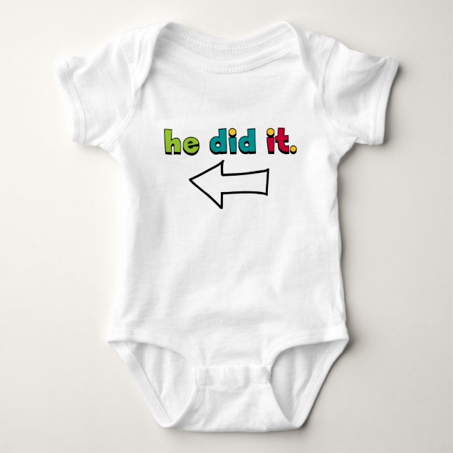 Han gjorde det (2 av 2): organisk tee shirt (Framsida)
