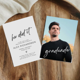 Han Gjorde Det Examen Foto Inbjudan