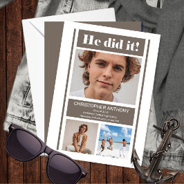 Han gjorde det helt enkelt med ett minimalistiskt  meddelande