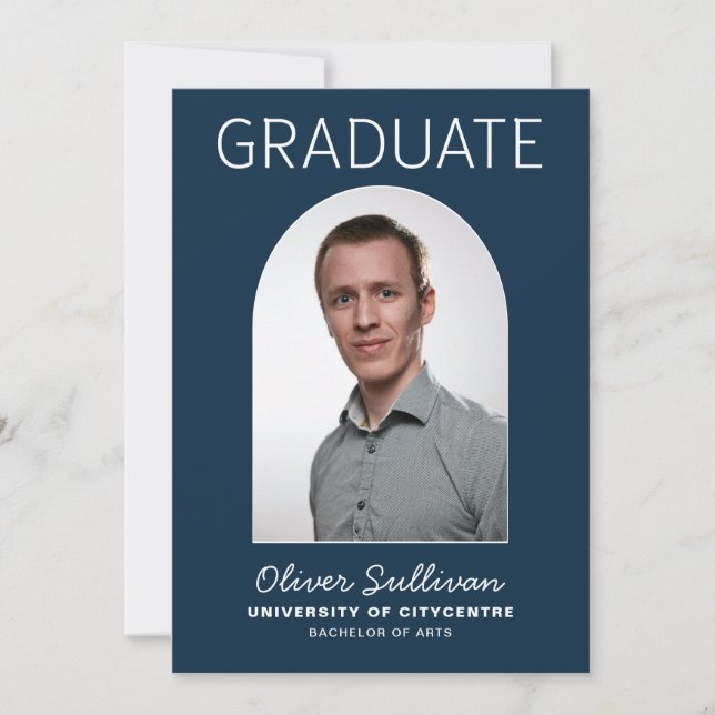 Han gjorde det med fotoflottan Studenten Inbjudningar (Framsida)
