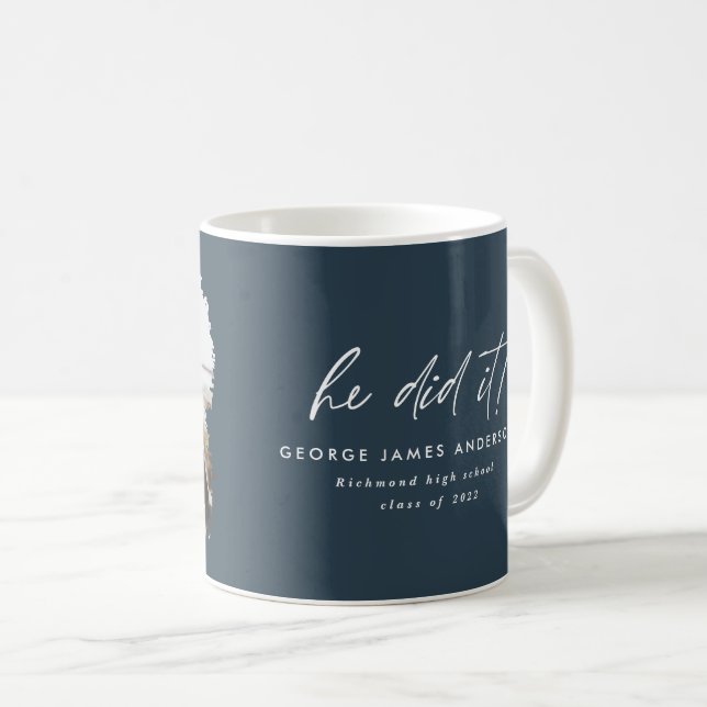 Han gjorde det moderna fotofotot på studenten mari kaffemugg (Framsida höger)