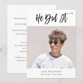 Han gjorde det moderna kallgrafifoto Studenten Meddelande