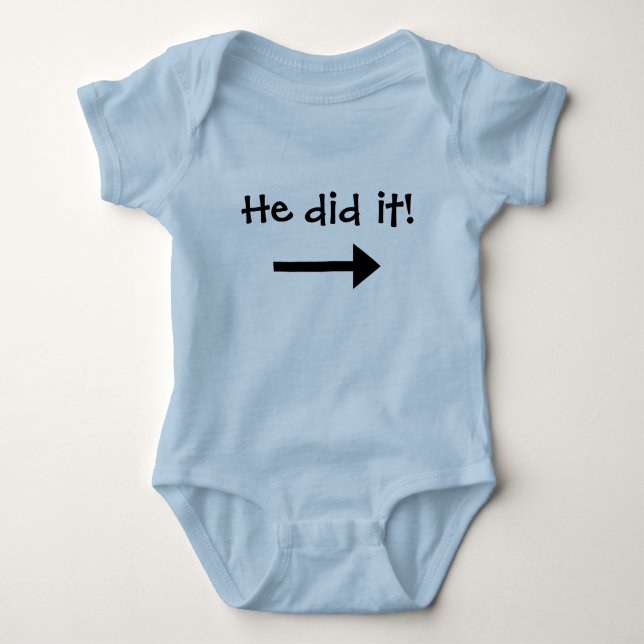 Han gjorde det! Pojken lämnade pekpil Tee Shirt (Framsida)