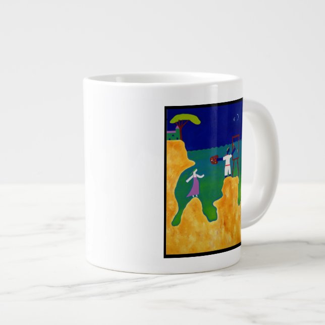 Han gjorde henne vänta en tid 2000 jumbo mugg (Framsida höger)