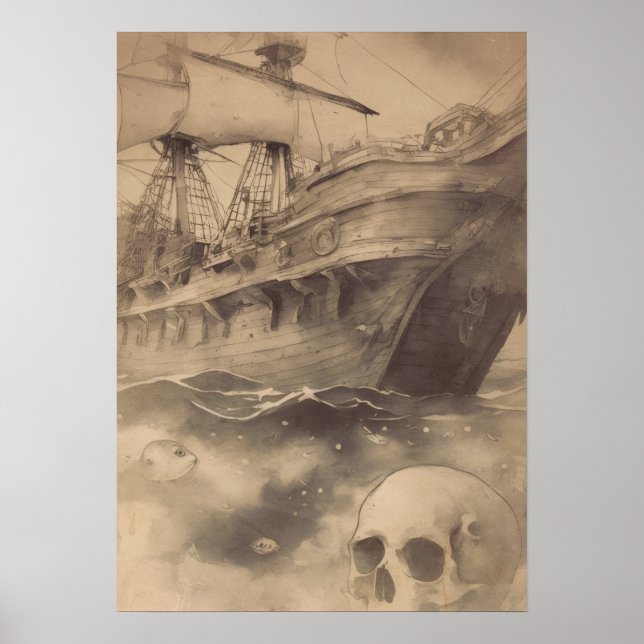 Han Glömt Piratskepp Poster (Framsidan)