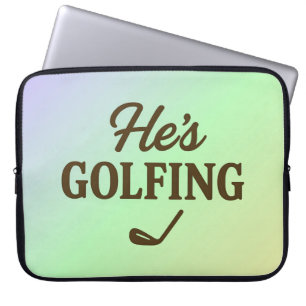 Han Golfar Roligt Golfare MAMMA Golfar Helg Kul Laptop Fodral