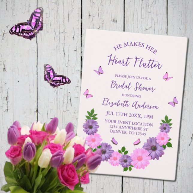 Han gör hennes hjärt-fjäder-Möhippa. Inbjudningar (Skapare uppladdad)