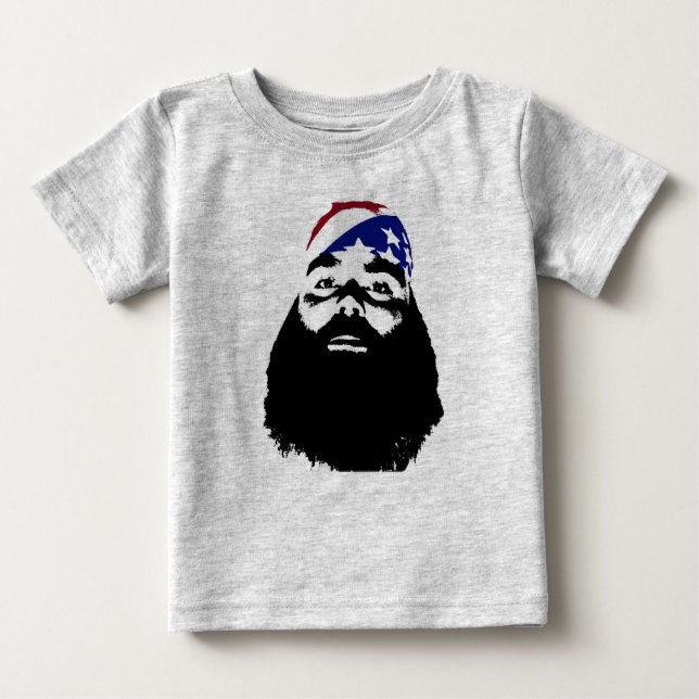 Han hade en full naturlig beard. t-shirt (Framsida)