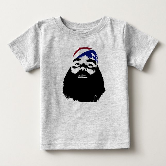 Han hade en full naturlig beard. tröja (Framsida)