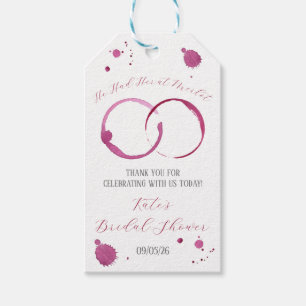 Han hade henne på Merlot, Vin, Vin Stains, Shower Presentetikett