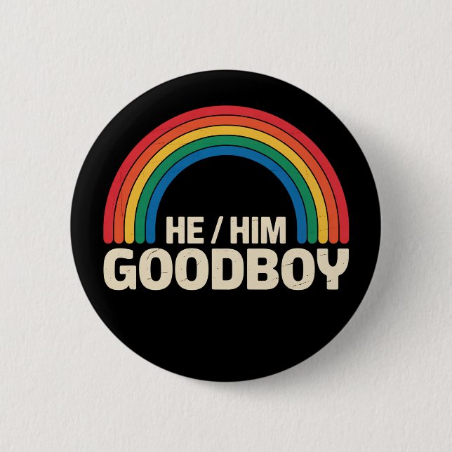 Han Han Bra Pojke Regnbåge HBTQ HBTQ Pride Alliera Knapp (Framsida)