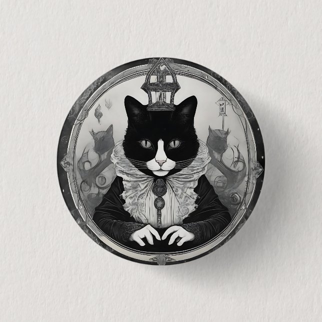 Han/han Goth Kattunge Knapp (Framsida)
