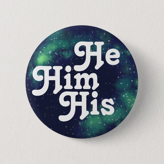 Han/han/hans Anpassade Galaxy Pronoun Button Knapp (Framsida)