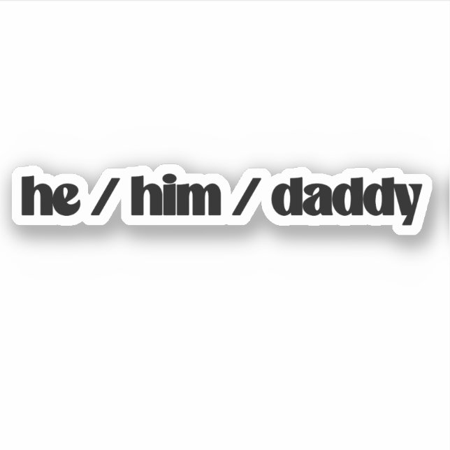 Han/han/pappa Klistermärken (Framsida)