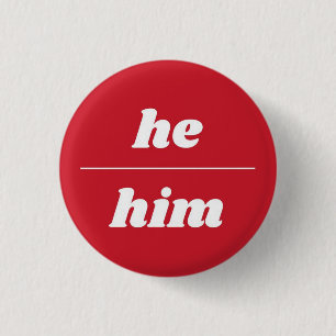 Han/han Pronoun Pin, 1,2 tum Knapp