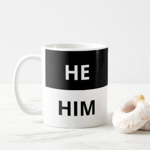 Han/han Pronouns Black & White Classic Mugg