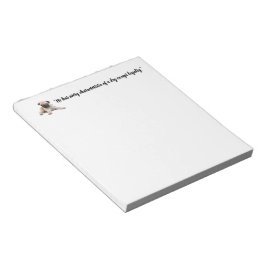 Han har alla egenskaper hos en hund anteckningsblock