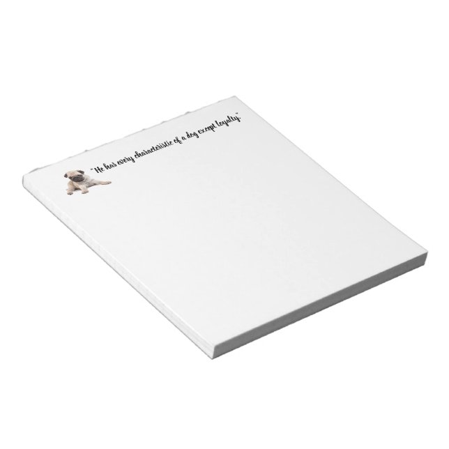 Han har alla egenskaper hos en hund anteckningsblock (Vinklad)