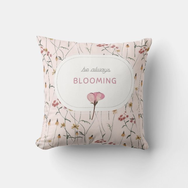 Han har alltid BLOOMING DESGIN Kudde (Framsida)