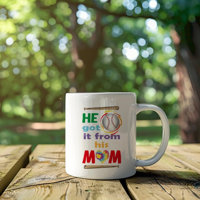 Han Har det från Mamma, baskiska idrotten som säge Två-Tonad Mugg (He Got It From His Mom Mug)