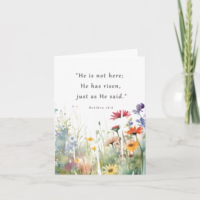 Han har fått ett vattenfärgat mappat Helgdag-kort Helgkort (Framsida)