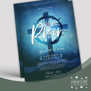 Han har fått Påsk Söndag Church Service Flyer