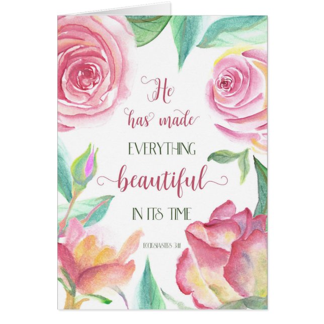 Han har gjort allt vackert, 3:11 hälsningskort (Framsidan)