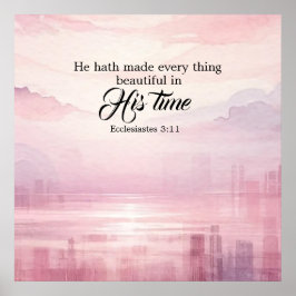 "Han har gjort allt vackert vattenfärg" Sunset Poster