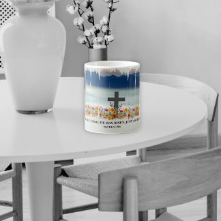 Han har rest Påsk Christian Brushstroke Kaffemugg