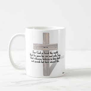 Han har rest tre tåliga Kor + John 3:16 Kaffemugg