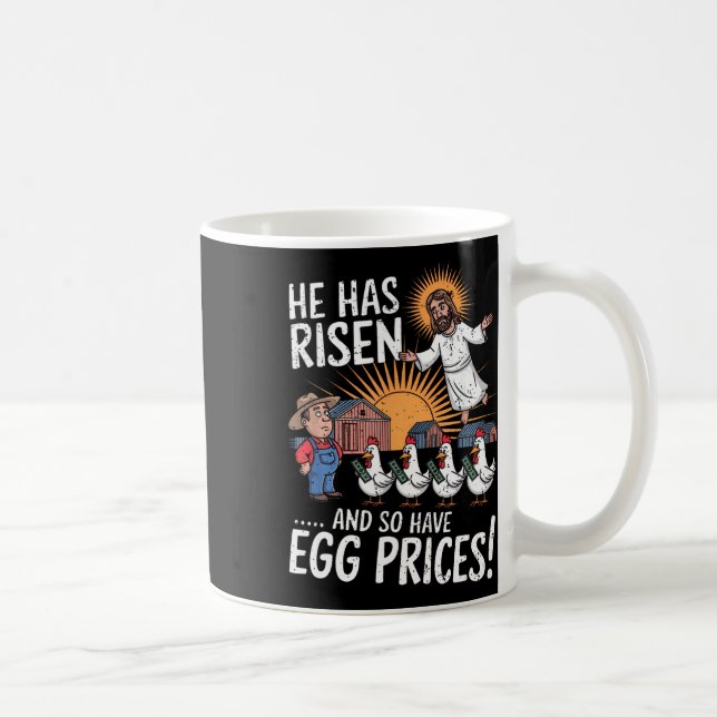 Han har stigit så att äggpriserna är ett bra Påskä Kaffemugg (Höger)