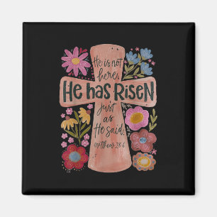 Han har tagit upp den kristna Blommigten Påsk Boho Magnet