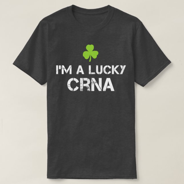 Han har tur, St patricks day, sjuksköterska T Shirt (Design framsida)