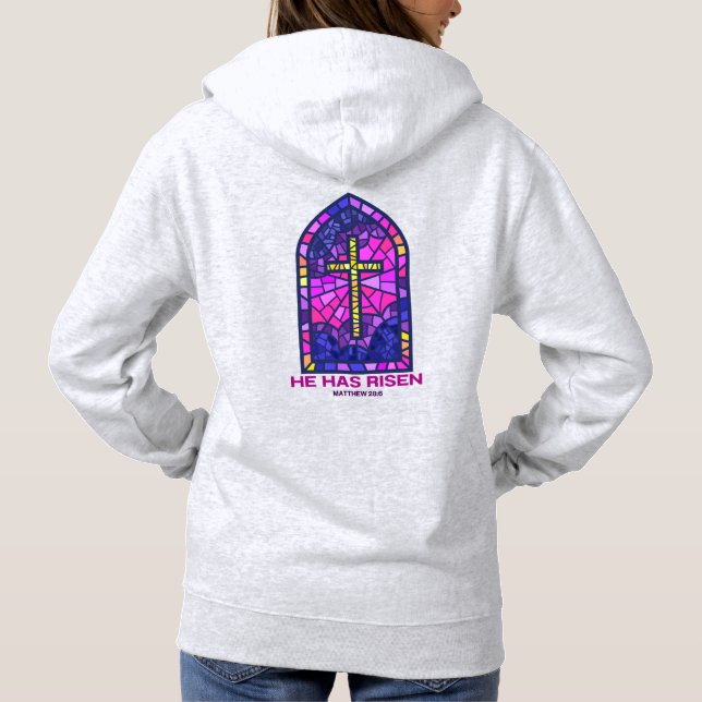 Han har uppstått-hoodie t shirt (Baksida)