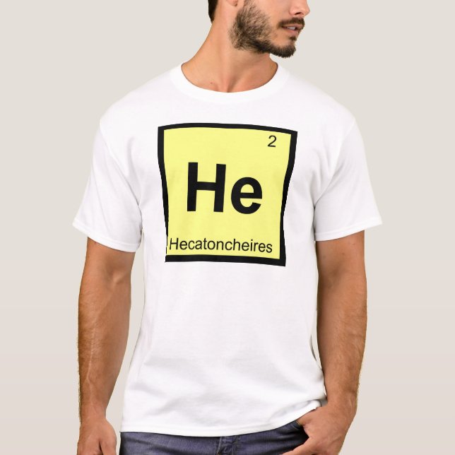 Han - Hecatoncheires Greek Chemistry Periodic Bord T-shirt (Framsida)