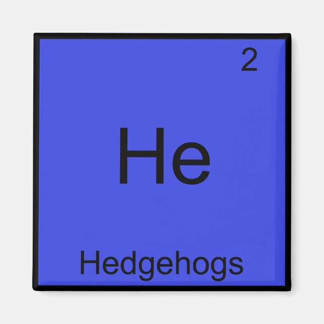 Han- Hedgehogs Funny Chemistry Inslag Symbol Tee Magnet (Framsidan)