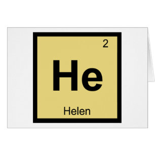 Han - Helen of Troy Chemistry Periodic Bord Symbol Hälsningskort