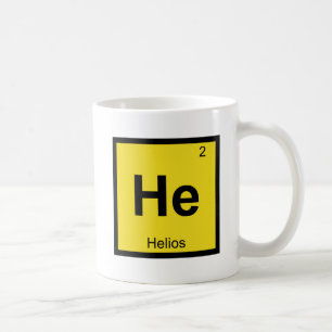Han - Helios Kemisk Periodisk Tabell Symbol Kaffemugg