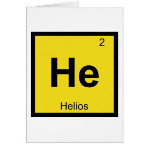 Han - Helios Kemisk Periodiska System Symbol Hälsningskort