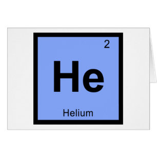 Han - Helium Kemi Periodiska Systemet Symbol Hälsningskort