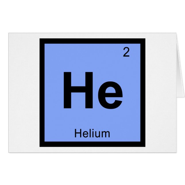 Han - Helium Kemi Periodiska Systemet Symbol Hälsningskort (Framsidan Horizontal)