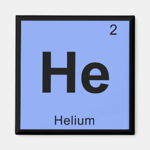 Han - Helium Kemi Periodiska Systemet Symbol Magnet