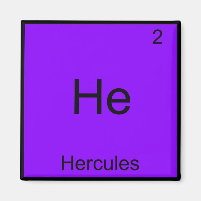 Han - Hercules Funny Chemistry Inslag Symbol Tee Magnet (Framsidan)