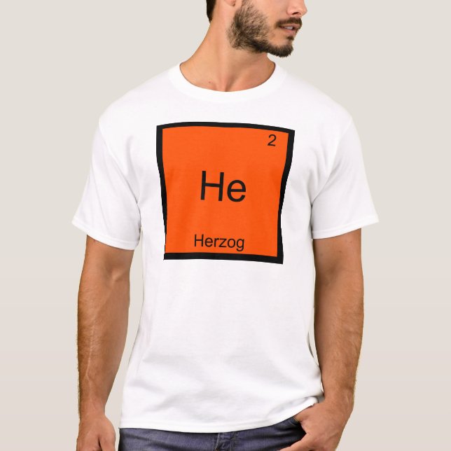 Han - Herzog Roligt Kemiskt Element Symbol T-Shirt (Framsida)